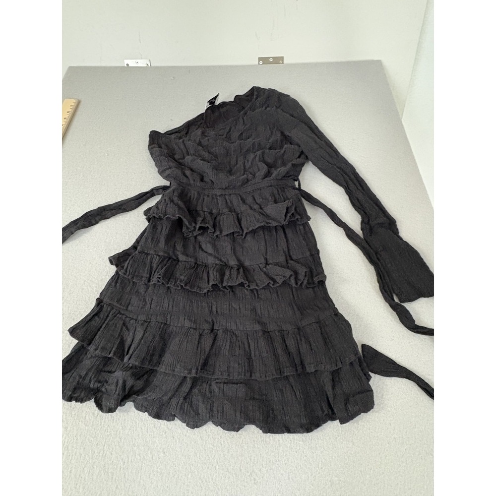 Hello Molly Dress Womens‎ Small Ruffle Long Sleeve Tiered Party AU8 US4